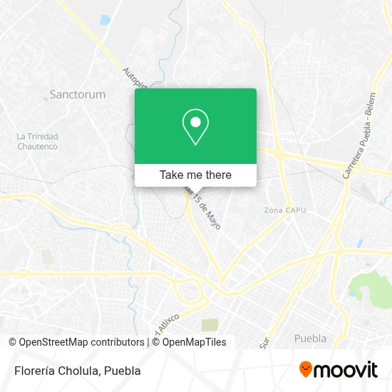 Florería Cholula map