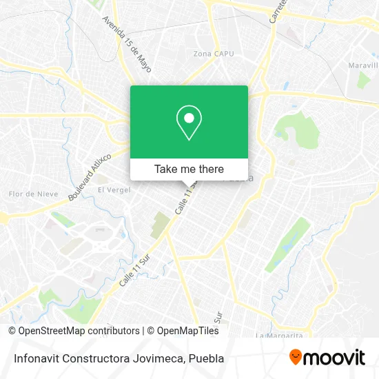 Infonavit Constructora Jovimeca map