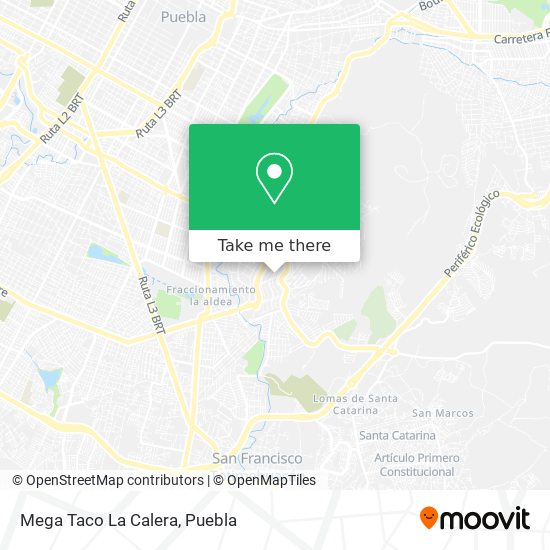 Mapa de Mega Taco La Calera