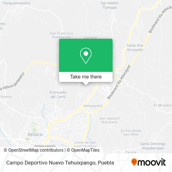 Campo Deportivo Nuevo Tehuixpango map