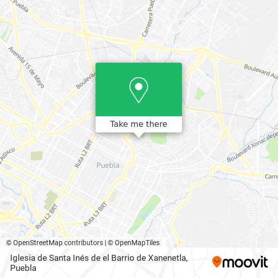 Mapa de Iglesia de Santa Inés de el Barrio de Xanenetla