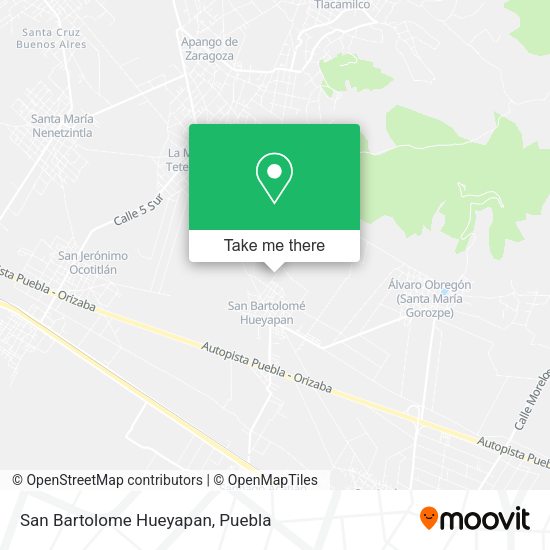 Mapa de San Bartolome Hueyapan