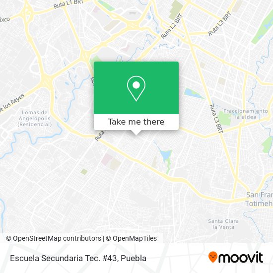 Mapa de Escuela Secundaria Tec. #43