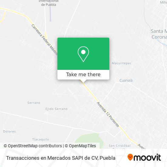 Mapa de Transacciones en Mercados SAPI de CV
