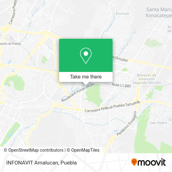 INFONAVIT Amalucan map