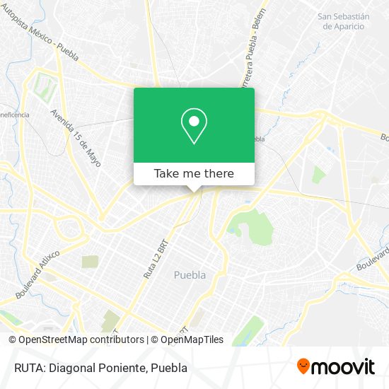 Mapa de RUTA: Diagonal Poniente