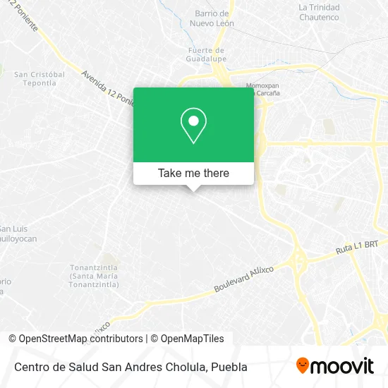 Centro de Salud San Andres Cholula map