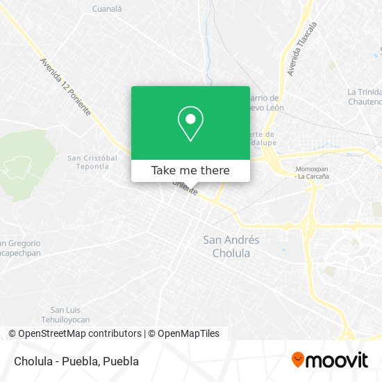 Cholula - Puebla map