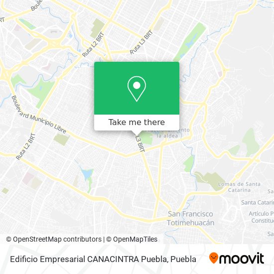 Edificio Empresarial CANACINTRA Puebla map