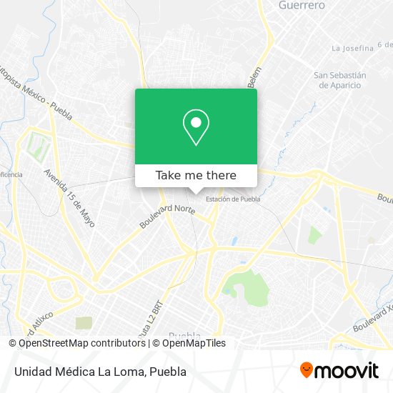 Mapa de Unidad Médica La Loma