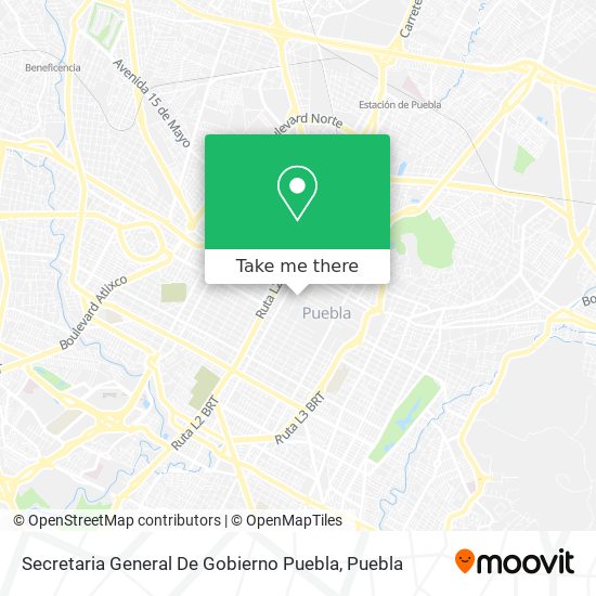 Secretaria General De Gobierno Puebla map