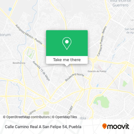 Mapa de Calle Camino Real A San Felipe 54