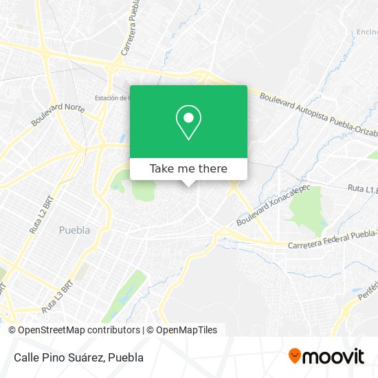 How to get to Calle Pino Suárez in Puebla by Bus?