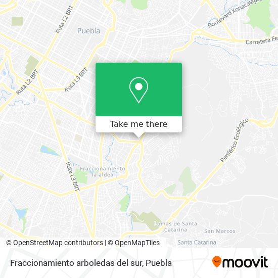 Fraccionamiento arboledas del sur map