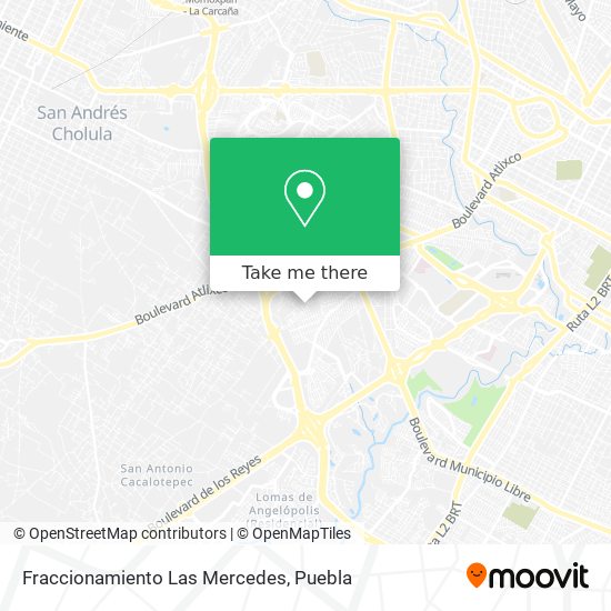 Fraccionamiento Las Mercedes map