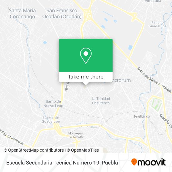 Mapa de Escuela Secundaria Técnica Numero 19