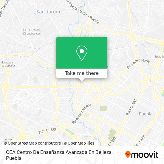 Mapa de CEA Centro De Enseñanza Avanzada En Belleza