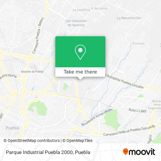 Mapa de Parque Industrial Puebla 2000