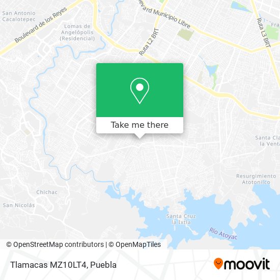 Mapa de Tlamacas MZ10LT4