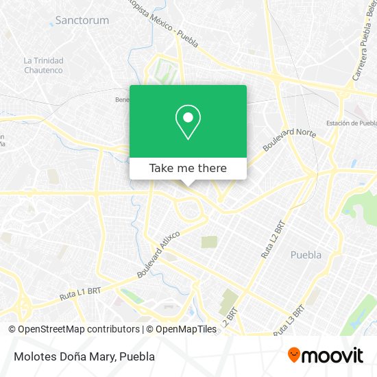 Molotes Doña Mary map