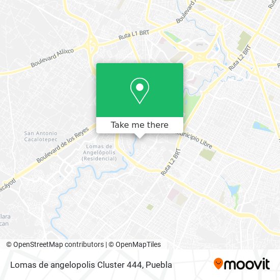 Lomas de angelopolis Cluster 444 map