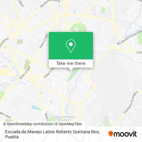 Escuela de Manejo Latino Roberto Quintana Roo map