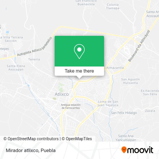Mapa de Mirador atlixco