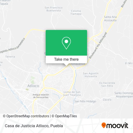 Casa de Justicia Atlixco map