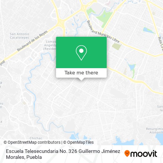 Escuela Telesecundaria No. 326 Guillermo Jiménez Morales map