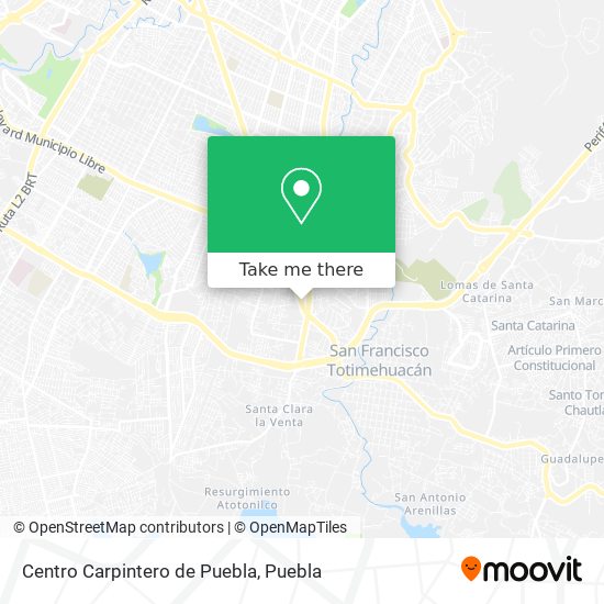 Mapa de Centro Carpintero de Puebla