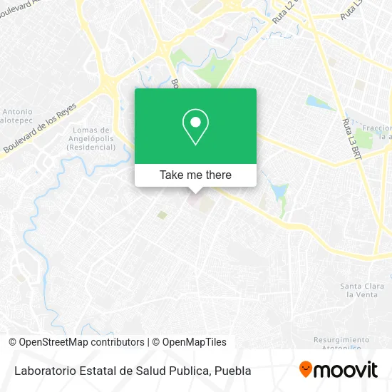 Mapa de Laboratorio Estatal de Salud Publica