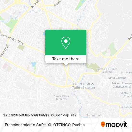 Mapa de Fraccionamiento SARH XILOTZINGO
