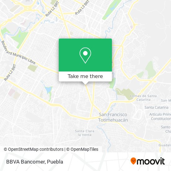 Mapa de BBVA Bancomer