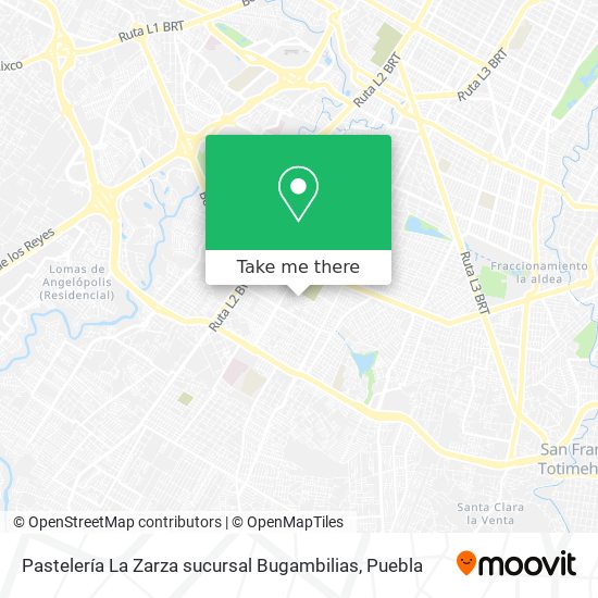 Mapa de Pastelería La Zarza sucursal Bugambilias
