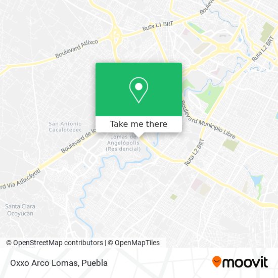 Oxxo Arco Lomas map