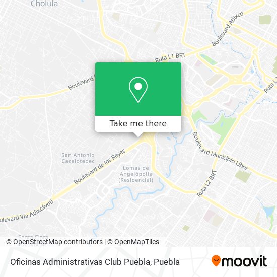 Mapa de Oficinas Administrativas Club Puebla