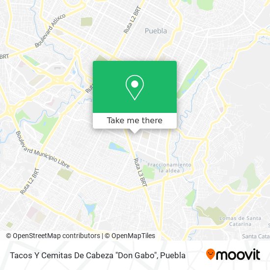 Mapa de Tacos Y Cemitas De Cabeza "Don Gabo"