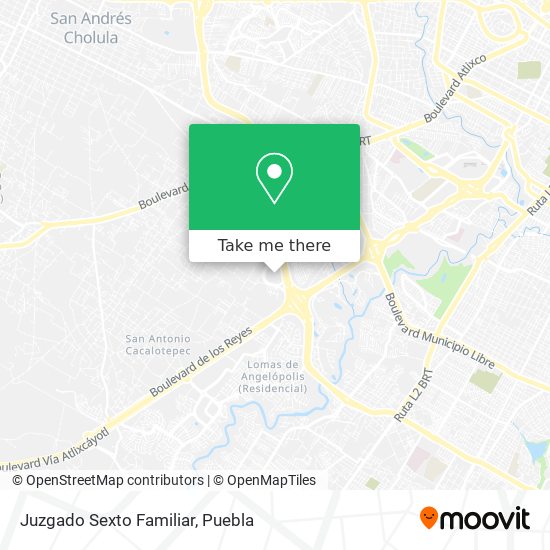 Mapa de Juzgado Sexto Familiar