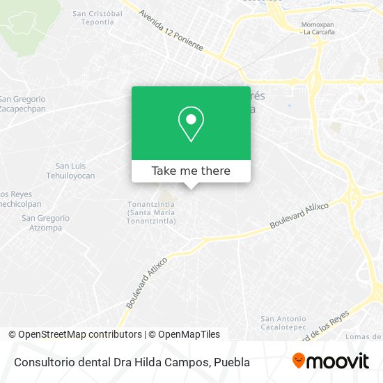 Mapa de Consultorio dental Dra Hilda Campos