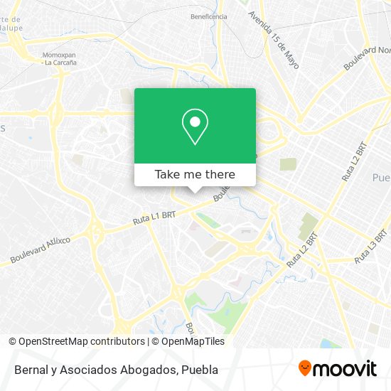 Bernal y Asociados Abogados map