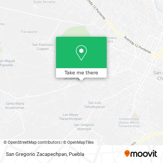 Mapa de San Gregorio Zacapechpan