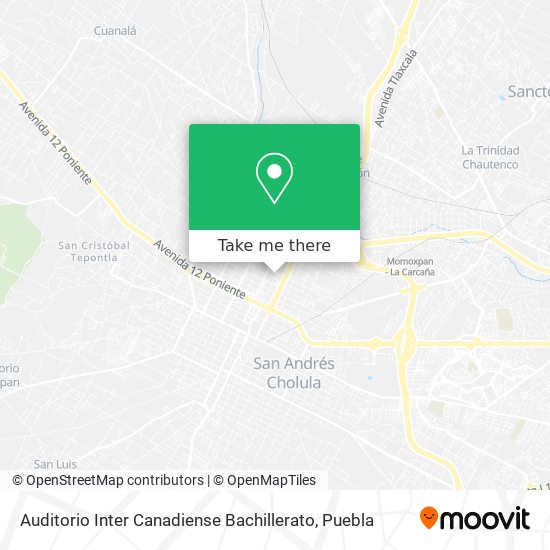 Mapa de Auditorio Inter Canadiense Bachillerato