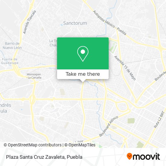 Plaza Santa Cruz Zavaleta map