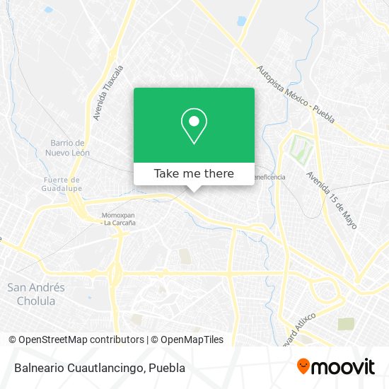 Mapa de Balneario  Cuautlancingo