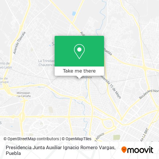 Presidencia Junta Auxiliar Ignacio Romero Vargas map