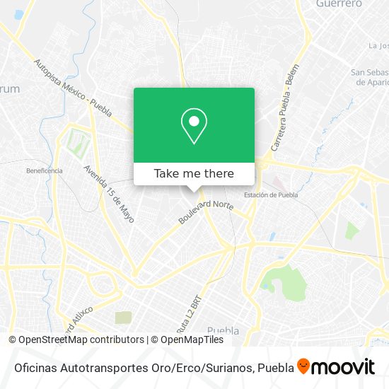 Oficinas Autotransportes Oro / Erco / Surianos map
