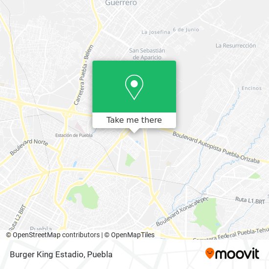 Burger King Estadio map