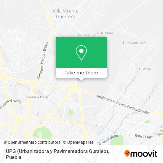Mapa de UPG (Urbanizadora y Pavimentadora Guraieb)
