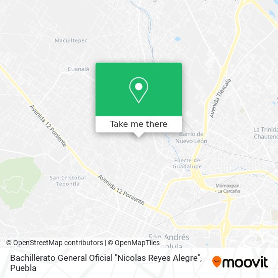 Mapa de Bachillerato General Oficial "Nicolas Reyes Alegre"