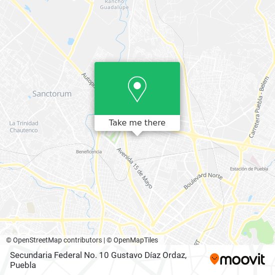 Mapa de Secundaria Federal No. 10 Gustavo Díaz Ordaz